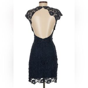 Lulu’s Elegant Navy Lace Dress
